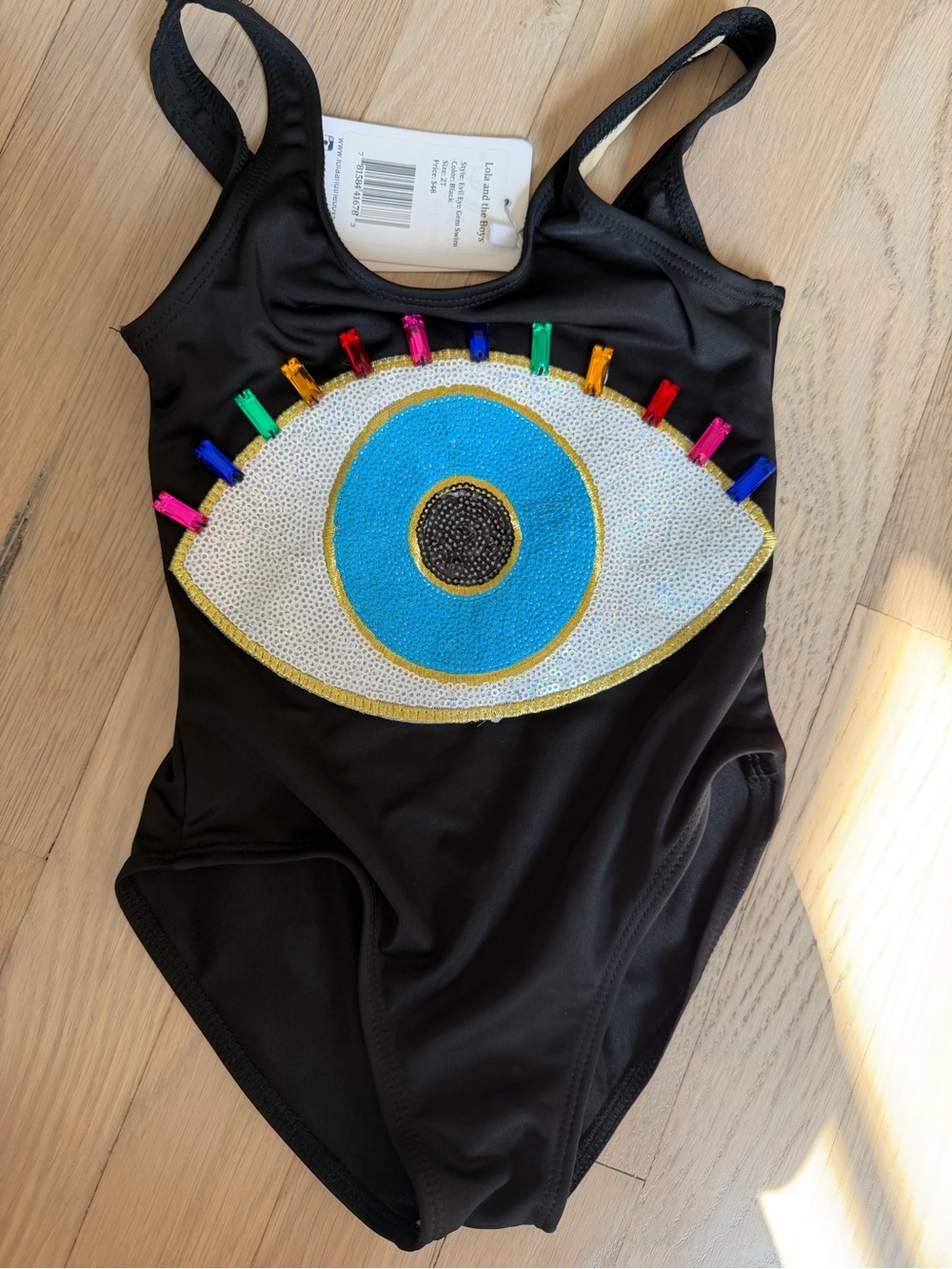 Lola and the boys evil eye bathing suit size 2 NWT